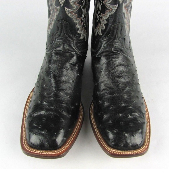 New LUCCHESE Ostrich Classic Garrett Boots 12 D - Picture 6 of 8